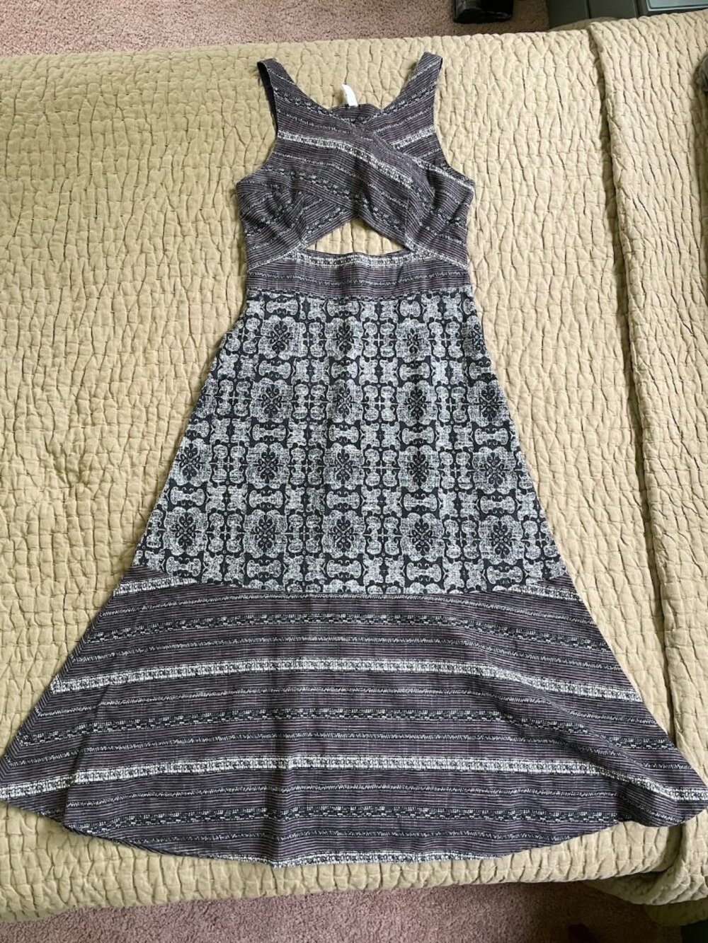 Free People Fitted Dress with Cutouts